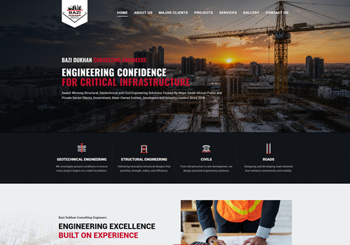Bazi Dukhan website design portfolio project